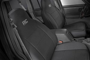 Jeep Cherokee Seat Covers - Rough Country - Neoprene, Non Detach Headrest Front and Rear - '85-'96